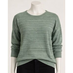 SHEIN Sage Green Textured Crewneck Sweater S